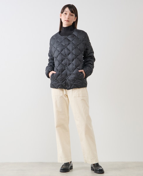 《別注》【TAION/タイオン】ドットプリントクルーネックダウンジャケット 詳細画像 ドット 2