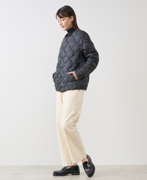 《別注》【TAION/タイオン】ドットプリントクルーネックダウンジャケット 詳細画像 ドット 4