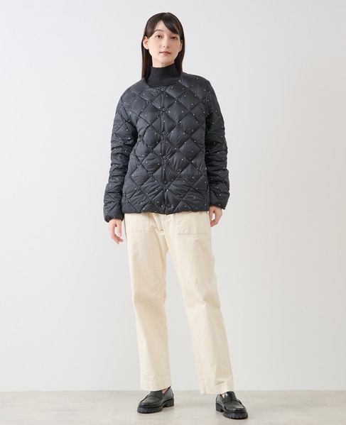 《別注》【TAION/タイオン】ドットプリントクルーネックダウンジャケット 詳細画像 ドット 9