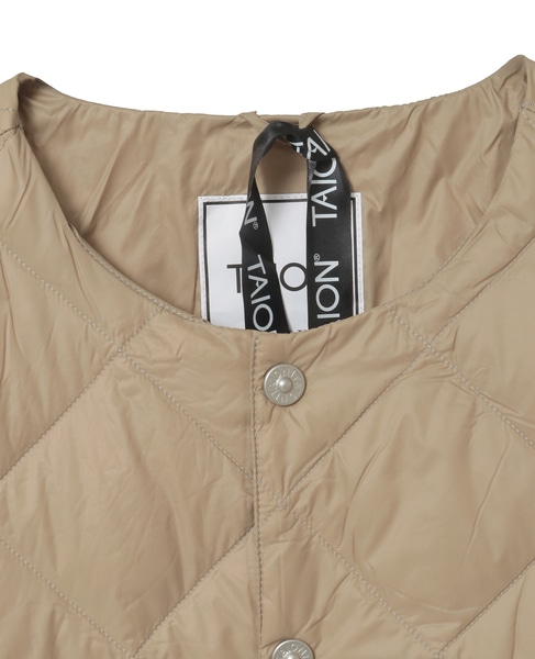 【TAION /タイオン】クルーネックダウンジャケット 詳細画像 ダークベージュ 3