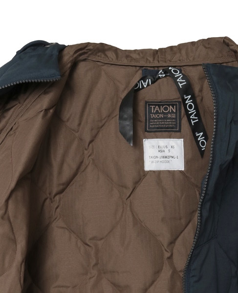 【TAION /タイオン】Wジップ ダウンパーカー 詳細画像 ダークネイビー 8