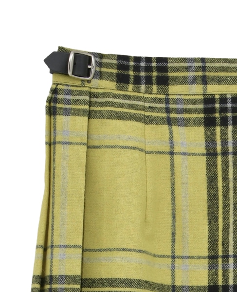 【O'NEIL OF DUBLIN/オニールオブダブリン】ウール ロングキルトスカート 詳細画像 イエロー 3