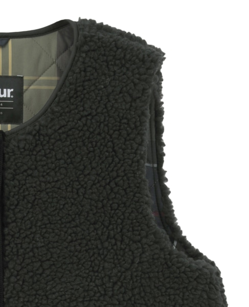 【Barbour/バブアー】ボアベスト 詳細画像 ブラック 4