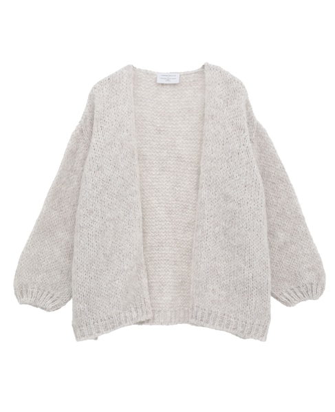 《別注》【TRICOTS JEAN MARC/トリコット・ジーン・ マルク】モヘアニットカーディガン 詳細画像 ライトグレー 3