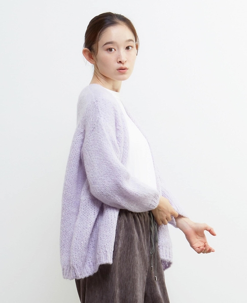《別注》【TRICOTS JEAN MARC/トリコット・ジーン・ マルク】モヘアニットカーディガン 詳細画像 ラベンダー 1