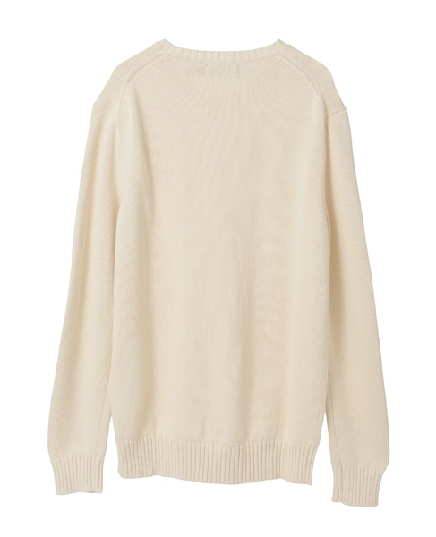 【POLO RALPH LAUREN/ポロラルフローレン】7GGコットンクルーネックセーター 詳細画像 クリーム 2