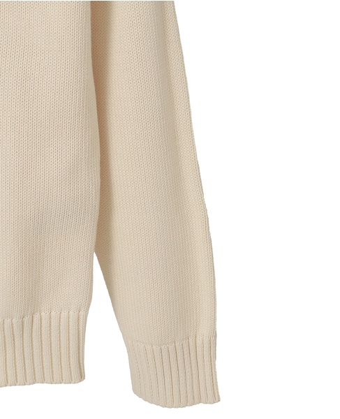 【POLO RALPH LAUREN/ポロラルフローレン】7GGコットンクルーネックセーター 詳細画像 クリーム 4