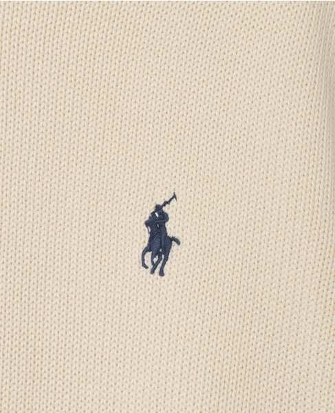 【POLO RALPH LAUREN/ポロラルフローレン】7GGコットンクルーネックセーター 詳細画像 クリーム 6