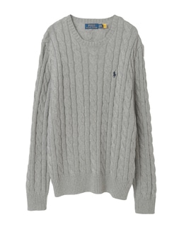 【POLO RALPH LAUREN/ポロラルフローレン】コットンケーブルクルーネックセーター