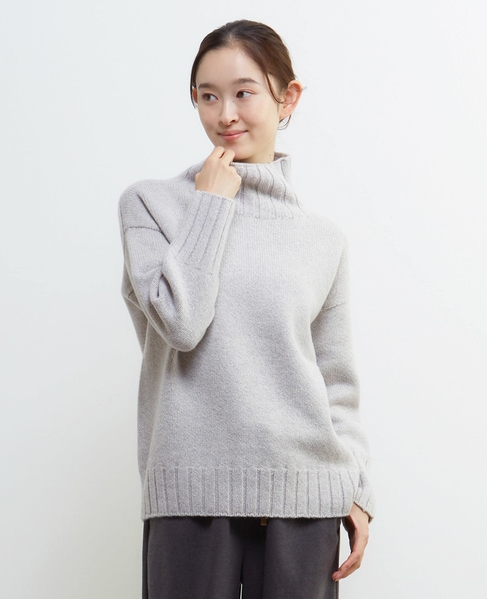 《別注》【ISLAND TIDES/アイランド タイド】タートルネックニットプルオーバー 詳細画像 ライトグレー 1