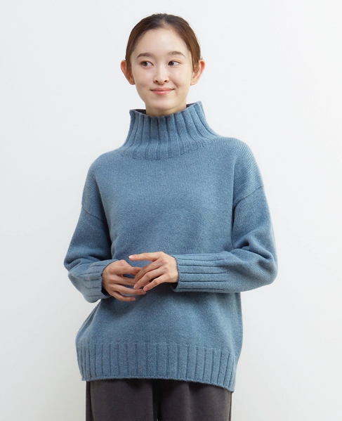 《別注》【ISLAND TIDES/アイランド タイド】タートルネックニットプルオーバー 詳細画像 ブルーグリーン 1