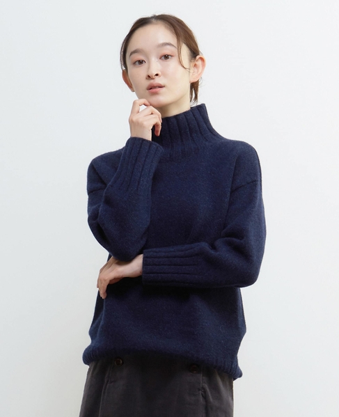 《別注》【ISLAND TIDES/アイランド タイド】タートルネックニットプルオーバー 詳細画像 ネイビー 1