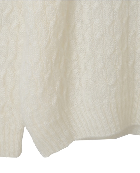【ISLAND TIDES/アイランド タイド】ケーブル編みニットプルオーバー 詳細画像 オフホワイト 6