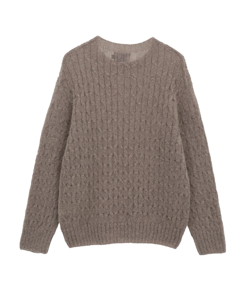 【ISLAND TIDES/アイランド タイド】ケーブル編みニットプルオーバー 詳細画像 ブラウン系その他 2