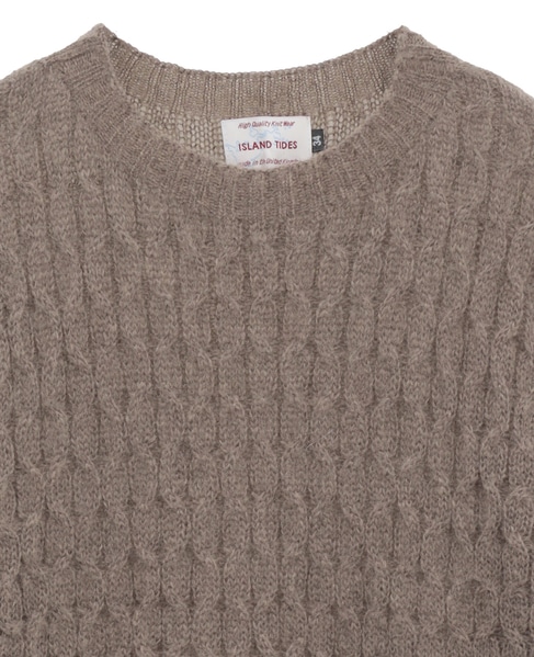 【ISLAND TIDES/アイランド タイド】ケーブル編みニットプルオーバー 詳細画像 ブラウン系その他 3