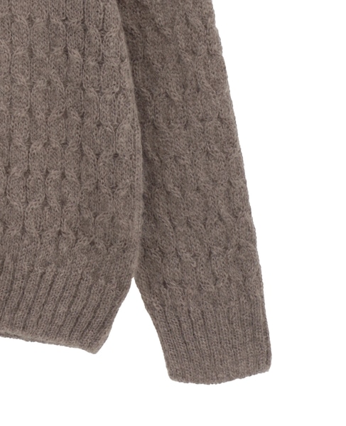 【ISLAND TIDES/アイランド タイド】ケーブル編みニットプルオーバー 詳細画像 ブラウン系その他 4