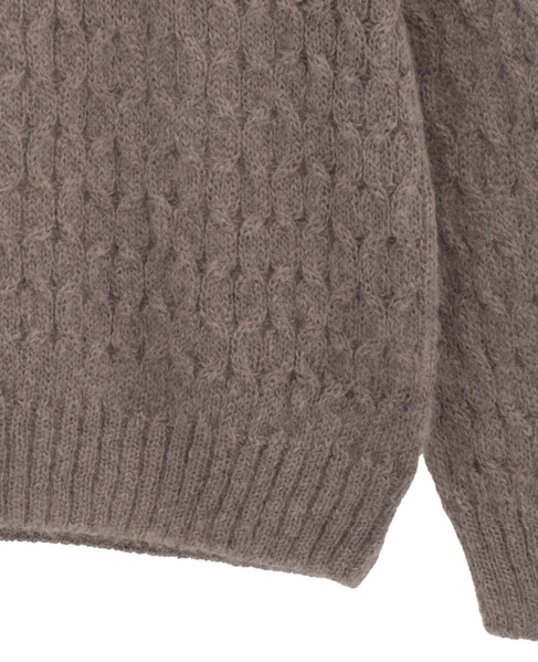 【ISLAND TIDES/アイランド タイド】ケーブル編みニットプルオーバー 詳細画像 ブラウン系その他 5