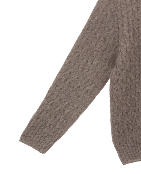 【ISLAND TIDES/アイランド タイド】ケーブル編みニットプルオーバー 詳細画像 ブラウン系その他 6