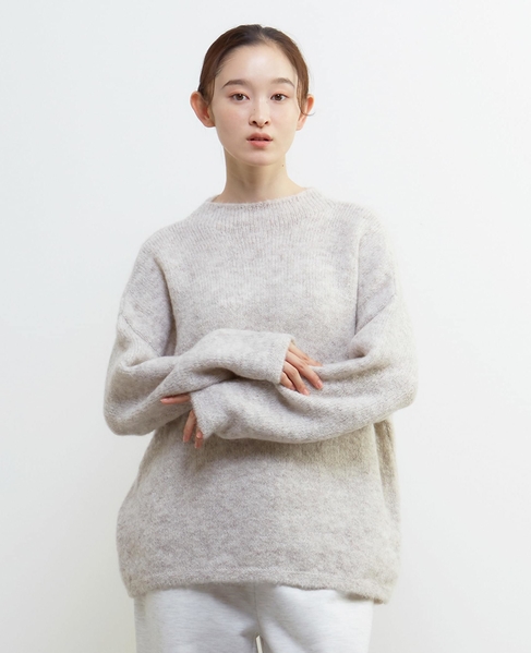 《別注》【TRICOTS JEAN MARC/トリコット・ジーン・ マルク】ボトルネックニットプルオーバー 詳細画像 ライトグレー 1