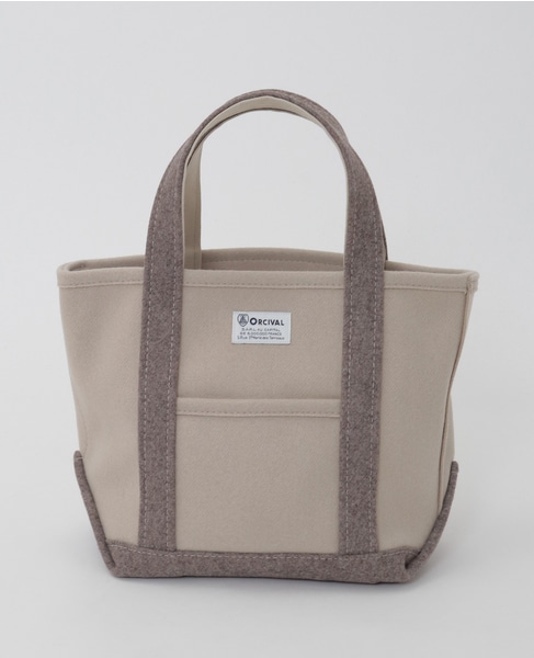 【ORCIVAL/オーシバル】HEAVY MELTON TOTE BAG SMALL 詳細画像 ベージュ 1