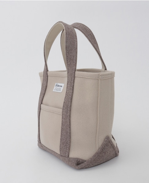 【ORCIVAL/オーシバル】HEAVY MELTON TOTE BAG SMALL 詳細画像 ベージュ 2