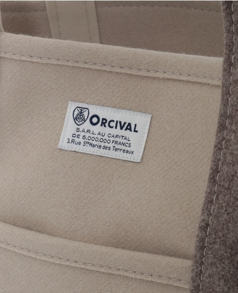 【ORCIVAL/オーシバル】HEAVY MELTON TOTE BAG SMALL 詳細画像 ベージュ 5