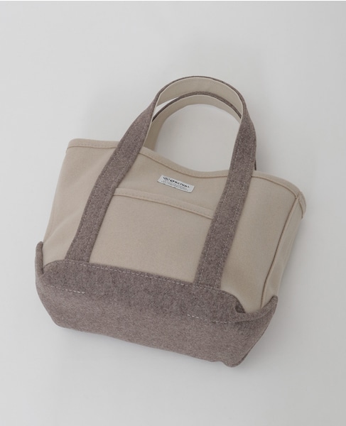 【ORCIVAL/オーシバル】HEAVY MELTON TOTE BAG SMALL 詳細画像 ベージュ 7