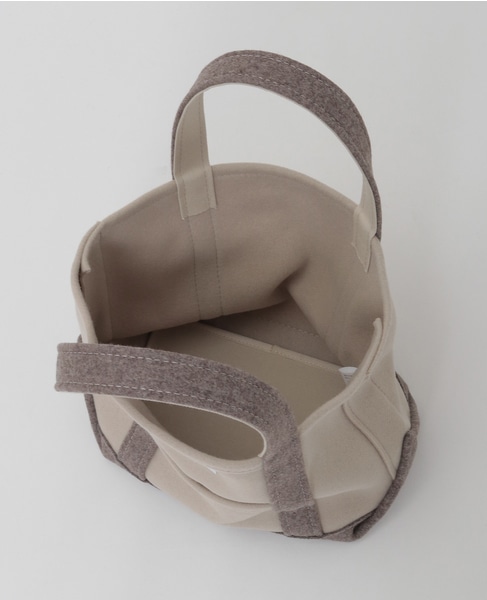 【ORCIVAL/オーシバル】HEAVY MELTON TOTE BAG SMALL 詳細画像 ベージュ 8