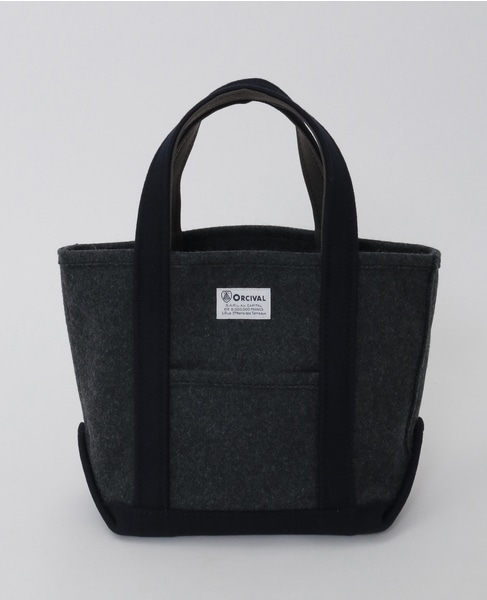 【ORCIVAL/オーシバル】HEAVY MELTON TOTE BAG SMALL 詳細画像 チャコールグレー 1