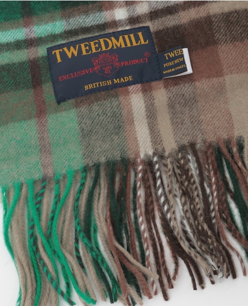 【TWEEDMILL/ツイードミル】大判ストール 詳細画像 グリーン 5
