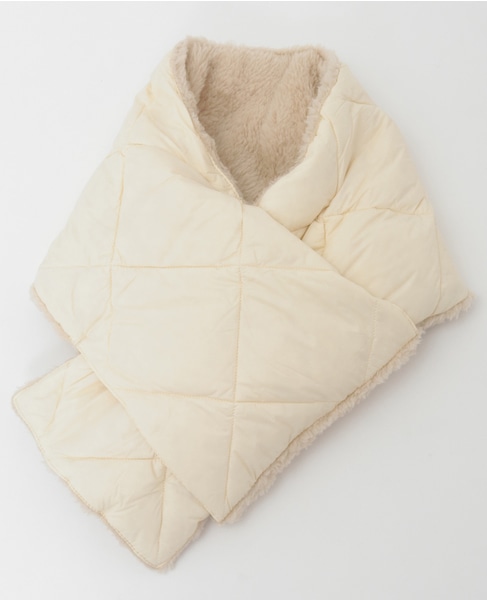 【TAION /タイオン】リバーシブルダウンマフラー 詳細画像 オフホワイト 1