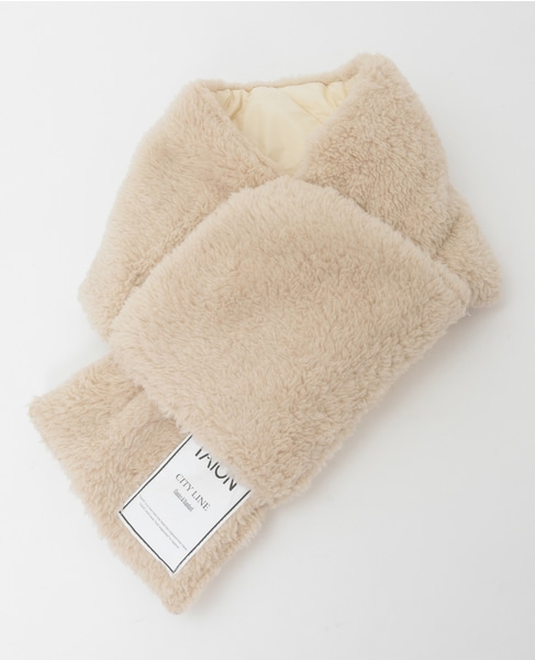 【TAION /タイオン】リバーシブルダウンマフラー 詳細画像 オフホワイト 7