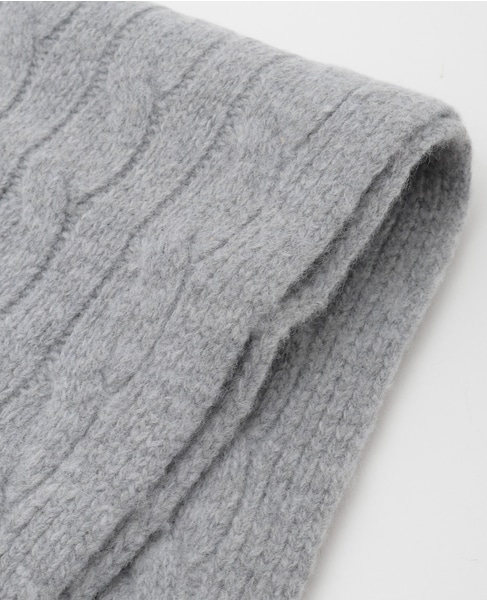 【PORO RALPH LAUREN/ポロラルフローレン】クラシックケーブルスカーフ 詳細画像 グレー 2