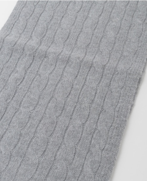 【PORO RALPH LAUREN/ポロラルフローレン】クラシックケーブルスカーフ 詳細画像 グレー 3