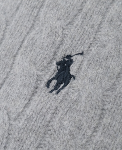 【PORO RALPH LAUREN/ポロラルフローレン】クラシックケーブルスカーフ 詳細画像 グレー 5