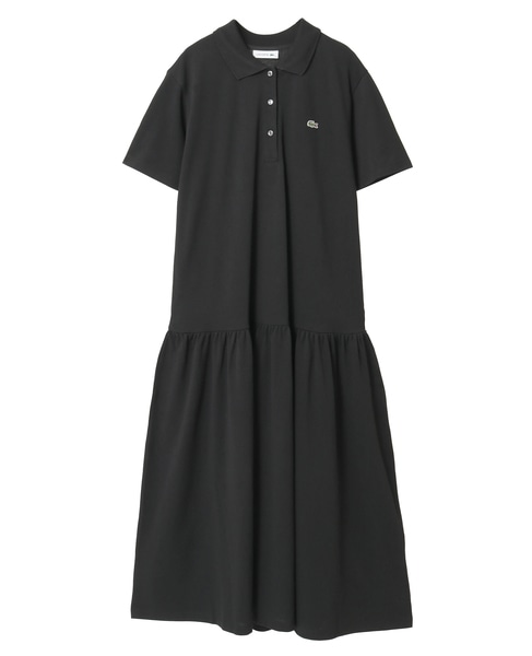【LACOSTE/ラコステ】ロング丈ポロドレス 詳細画像 ブラック 1