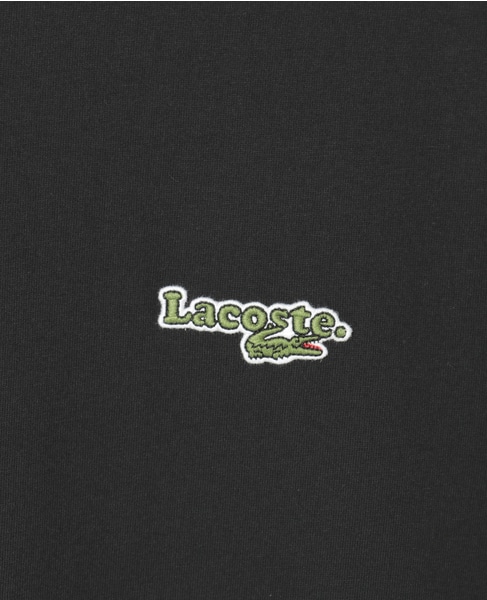 【LACOSTE/ラコステ】ネーム＆ワニロゴパッチオーバーサイズTシャツ 詳細画像 ブラック 6