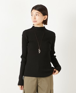 【ワイドリブボトルネックプルオーバー】