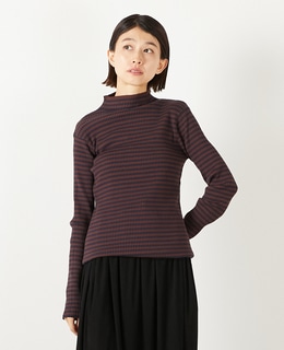 【ワイドリブボトルネックプルオーバー】