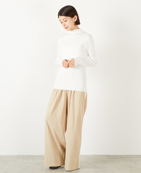 【ワイドリブボトルネックプルオーバー】 詳細画像 オフホワイト 3