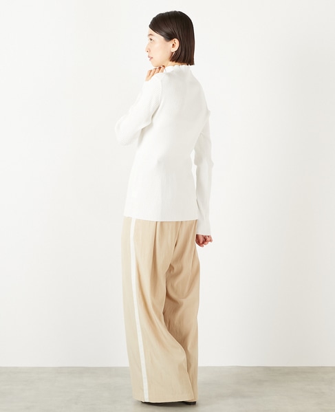 【ワイドリブボトルネックプルオーバー】 詳細画像 オフホワイト 4