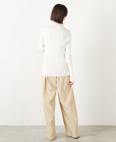 【ワイドリブボトルネックプルオーバー】 詳細画像 オフホワイト 5