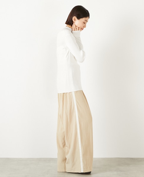 【ワイドリブボトルネックプルオーバー】 詳細画像 オフホワイト 7