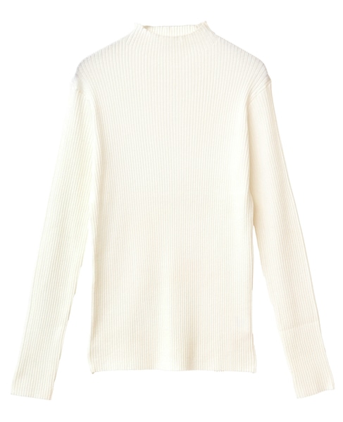 【ワイドリブボトルネックプルオーバー】 詳細画像 オフホワイト 9