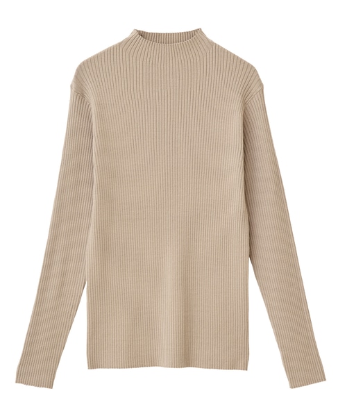 【ワイドリブボトルネックプルオーバー】 詳細画像 ベージュ 10