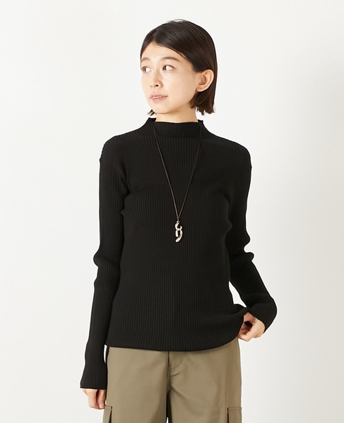 【ワイドリブボトルネックプルオーバー】 詳細画像 ブラック 1