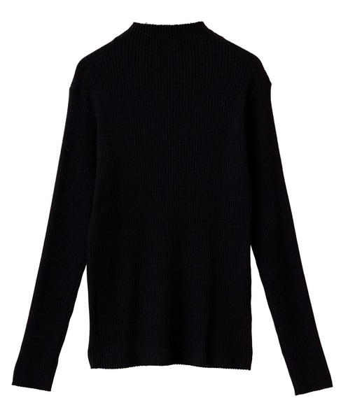 【ワイドリブボトルネックプルオーバー】 詳細画像 ブラック 10