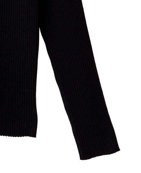 【ワイドリブボトルネックプルオーバー】 詳細画像 ブラック 12