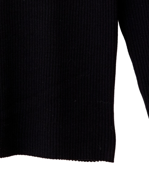 【ワイドリブボトルネックプルオーバー】 詳細画像 ブラック 13