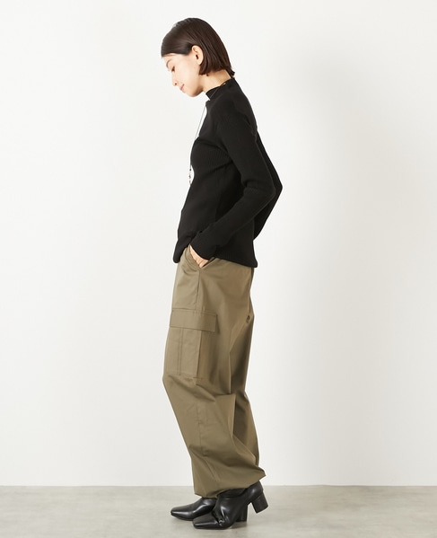 【ワイドリブボトルネックプルオーバー】 詳細画像 ブラック 4